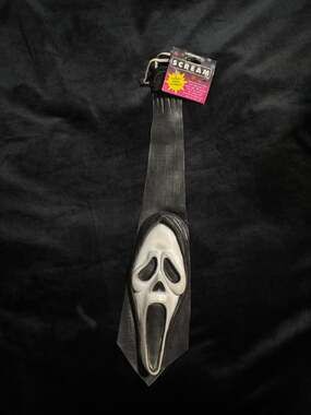 SCREAM 1997 Ghostface Movie Rubber Neck Tie Easter Unlimited Vintage NEW